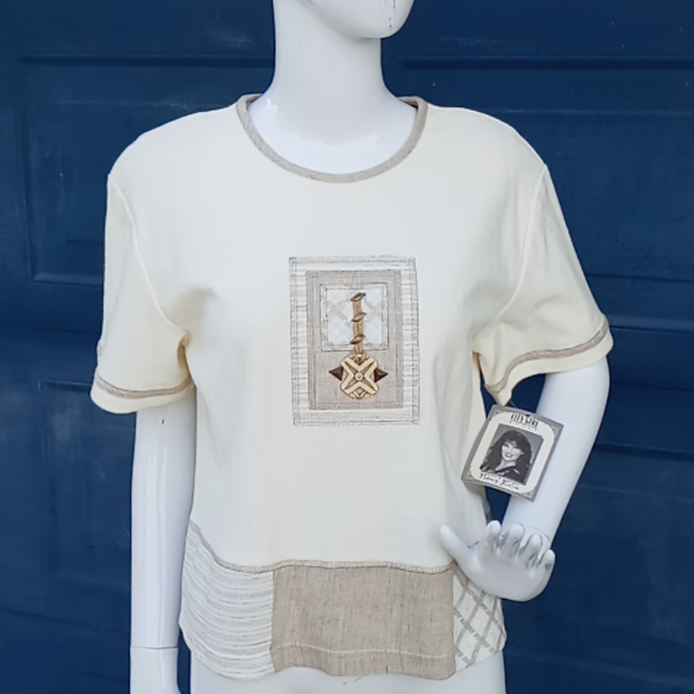 Nancy Bolen City Girl Pull Over Embroidered Top